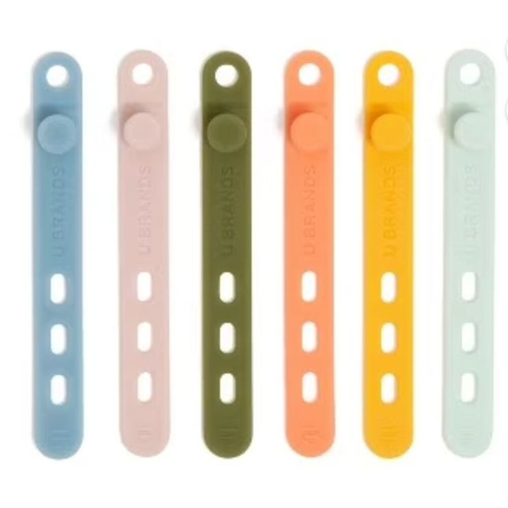 U Brands 6ct Silicone Cord Bands (2-pack bundles)
